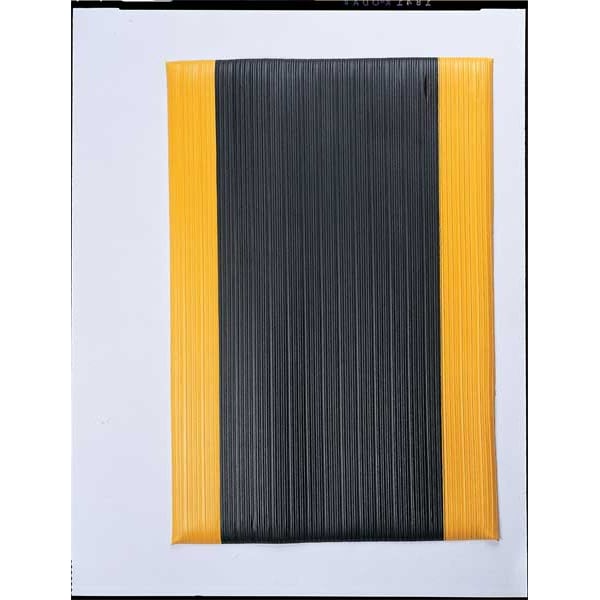 Notrax Antifatigue Mat, 3 ft. L x 2 ft. W, 3/8" Thickness, Closed Cell PVC Foam, Corrugated, Black - 410S0323BL