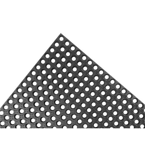 Notrax Antifatigue Mat, Rubber, Mini-Diamond Studded Top, 3 ft W x 5 ft L, Black - 543S0035BL