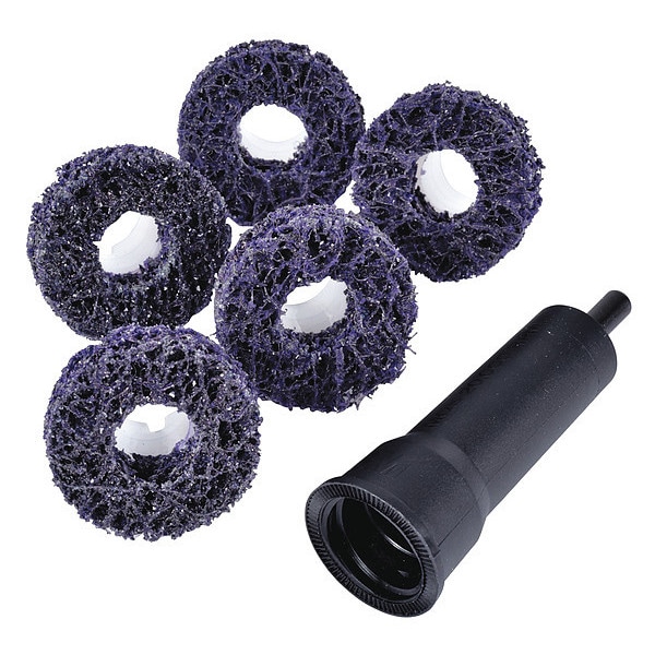 Scotch-Brite 1-1/2" dia. Type 3 100 grit Extra Coarse Silicon Carbide Quick Change Disc - 07547