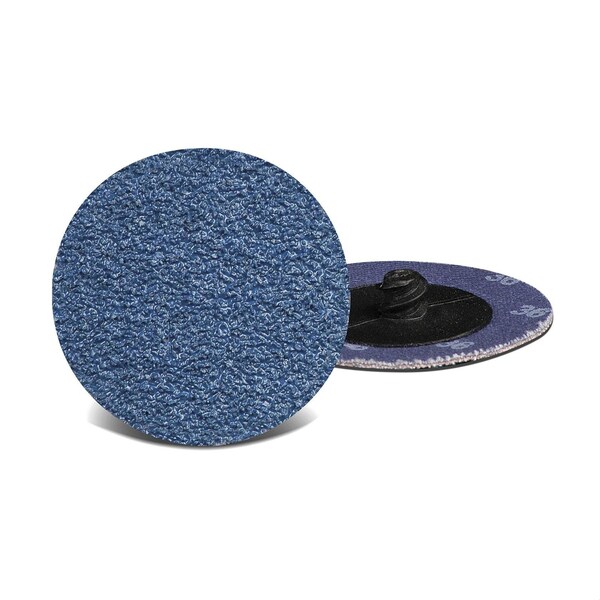 Cgw Abrasives Coated Abrasive Quick-Change Disc, 3 in Dia, 36 Grit, Medium Grade, Zirconia Alumina Abrasive, Roll- - 59570