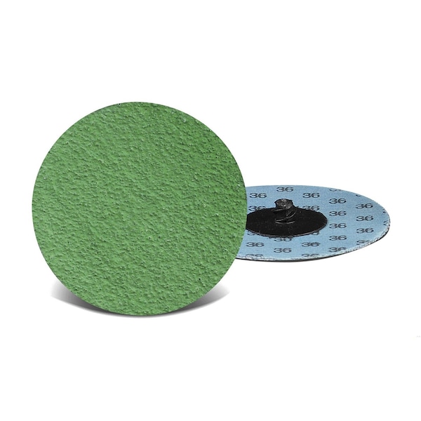 Cgw Abrasives Coated Abrasive Quick-Change Disc With Grinding Aid, 3 in Dia, 60 Grit, Medium Grade, Zirconia Alumi - 59598