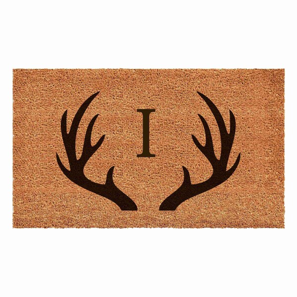 Calloway Mills Monogram Door Mat, Black, Natural, 30 in W x 48 in L - 108803048I