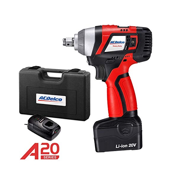 Acdelco A20 20V Li-ion BRUSHLESS 1/2" Impact Wrench (1 Battery) - ARI20156-M