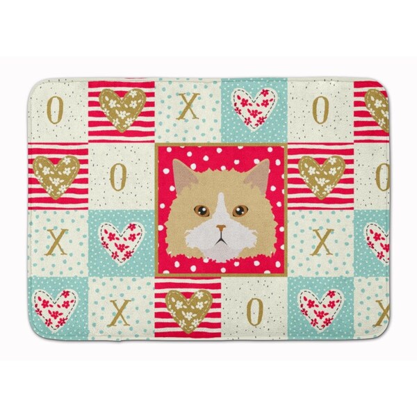 Carolines Treasures 19 x 27 in. Oregon Rex Cat Love Machine Washable Memory Foam Mat - CK5140RUG