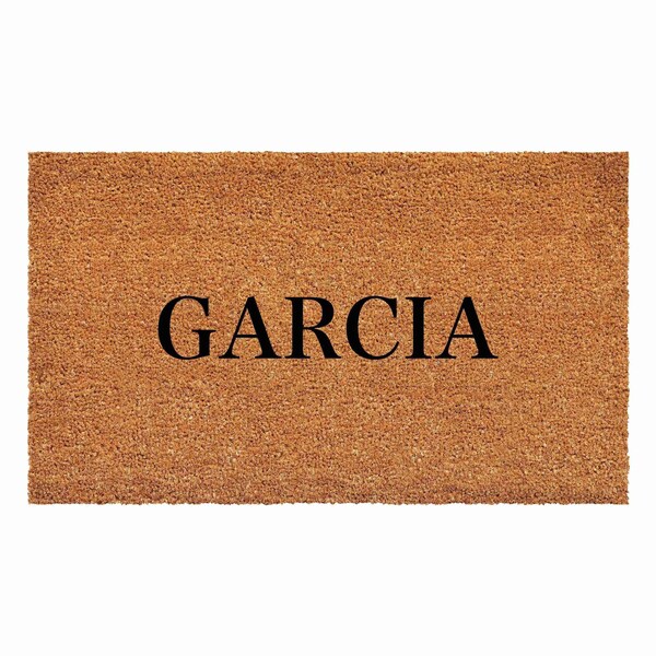 Calloway Mills Personalized Door Mat, Black, Natural, 17 in W x 29 in L - 111291729