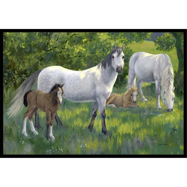 Carolines Treasures Group of Horses Indoor or Outdoor Mat- 18 x 27 - ASA2195MAT