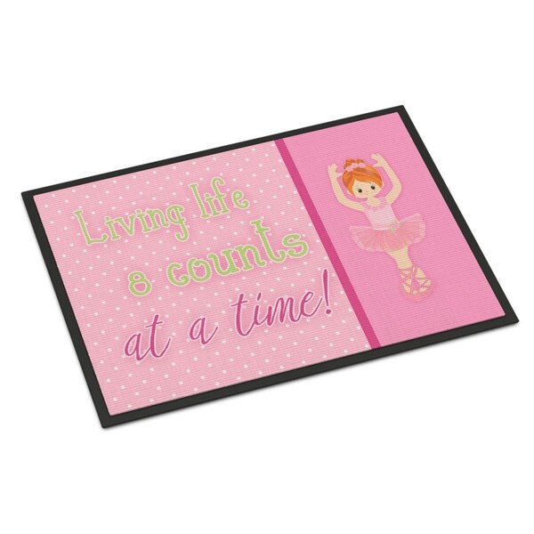 Carolines Treasures 24 x 36 in. Ballet in 8 Counts Red Hair Indoor or Outdoor Mat - BB5398JMAT