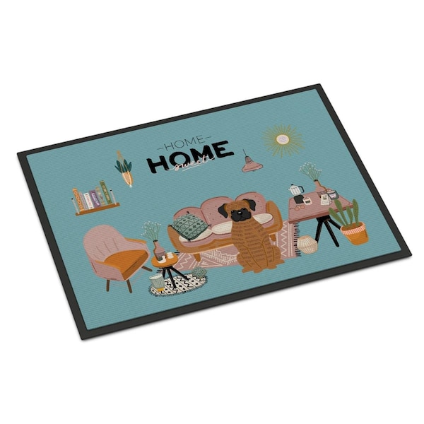 Carolines Treasures 18 x 27 in. Brindle Boxer Sweet Home Indoor or Outdoor Mat - CK7962MAT