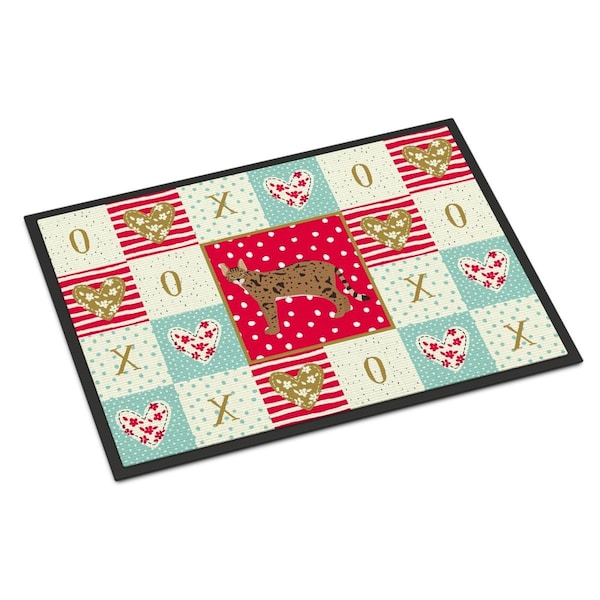 Carolines Treasures 24 x 36 in. Savannah No.1 Cat Love Indoor or Outdoor Mat - CK5695JMAT