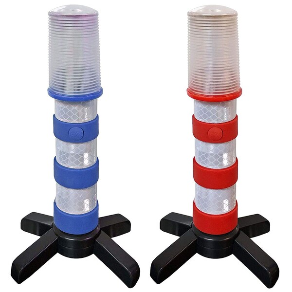 Electriduct ED Road Emergency Beacon LED Flare KIT w/ Storage Case- Red/Blue - TS-FLED-KIT-RDBL