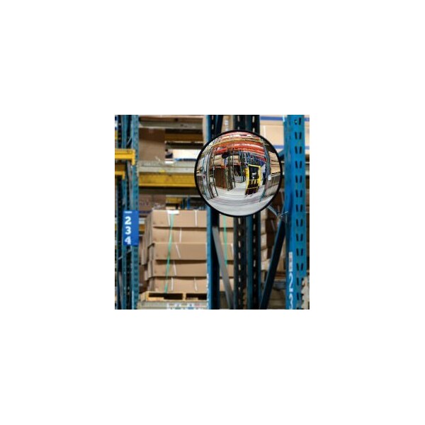 Vision Metalizers Round Acrylic Convex Mirror Indoor 18 Dia. 160 Degree Viewing Angle - IC1800(NR490120)