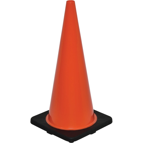 Global Industrial Traffic Cone, Pvc, 28 in Height, 7, Orange - 708144