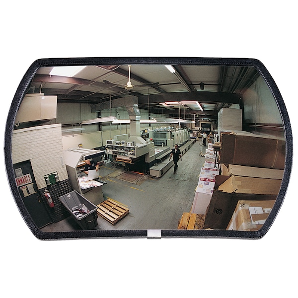 See All Industries Mirror, Convex, Indoor, Hardboard, 24" dia. - PLX1524