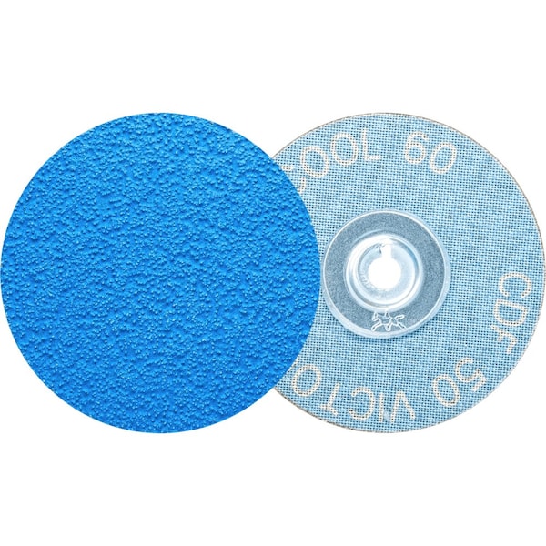Pferd PFERD COMBIDISC Abrasive Disc, 2in Dia, Type CD, 60 Grit, VICTOGRAIN-COOL - 42443