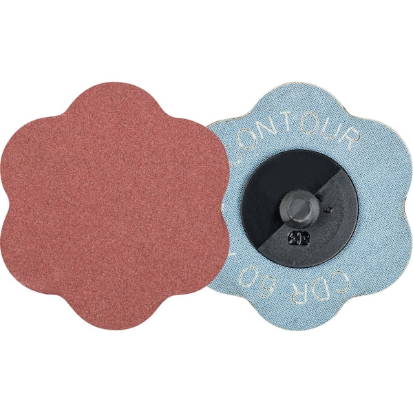 Pferd COMBIDISC CONTOUR Abrasive Disc, 2-3/8'' Dia, Type CDR, 180 Grit, Aluminum oxide - 42428