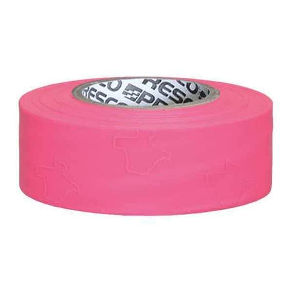 Zoro Select Flagging Tape, No Legend, Pink, 1 3/16 in Wide x 300 ft Length, Vinyl, 2 mil - TXP-200