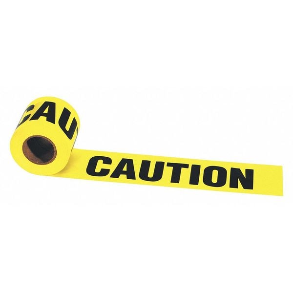 Irwin Barricade Tape, Caution, 3 in Wide, 300 ft Long, Yellow/Black - 66200