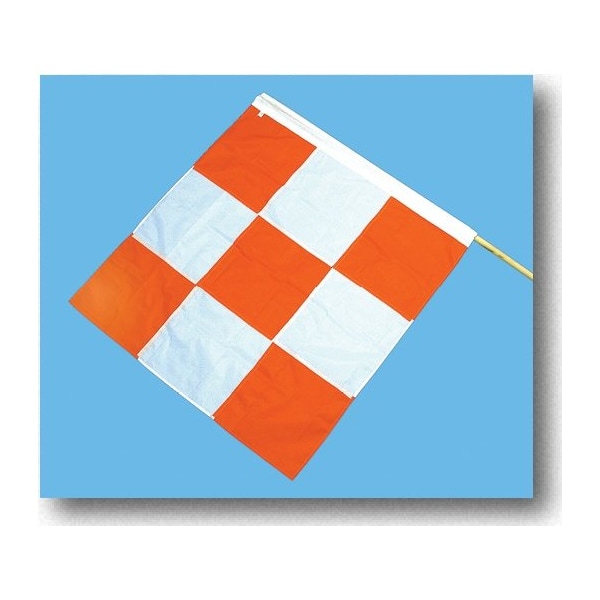 Mutual Industries Heavy-Duty Nylon Airport Flag with 60", ORANGE/WHITE, POLY, 60 Inch Length - 14977-5