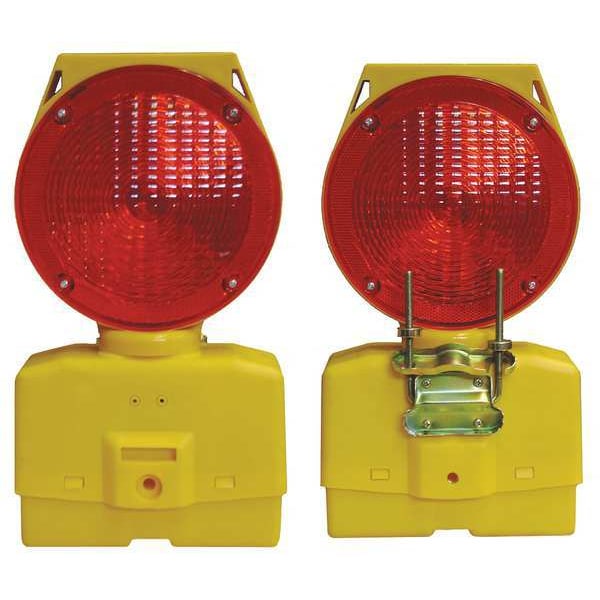 Cortina Safety Products Solar Barricade Light, LED, Red/Yellow - 03-10-RSBLG