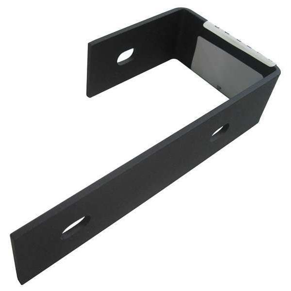 Zoro Select Sign Hanging Bracket, Steel, 1 1/6 in Height, 5 1/4 in Length, 0.44 lb, Black - 22NY04