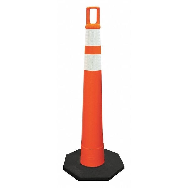 Zoro Select Traffic Cone, Meets MUTCD Requirements, 42 in Cone Height, Orange, Temporary, Grabber Top - 510-O-HIP-6W4W-2/650-RB-10