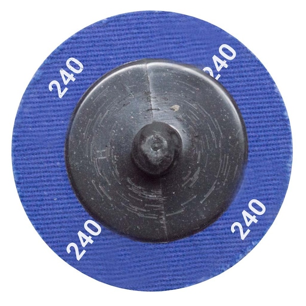 Continental Abrasives 2" 240 Grit Aluminum Oxide Cloth Reinforced Quick Change Style Disc - Q-A2240