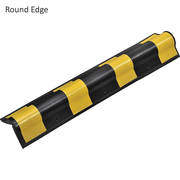 Electriduct Pair of Parking Column Rubber Rounded Corner Guards- 31" - TC-XT-RCG-P304-2PK