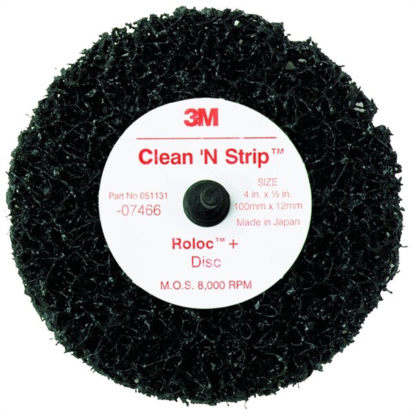 3M Scotch Brite Clean/Strip Black Disc 4"X1/2" - MMM7466