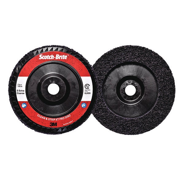 Scotch-Brite 7" dia. Type 27 Purple Extra Course Silicon Carbide Quick Change Disc - 7100175122