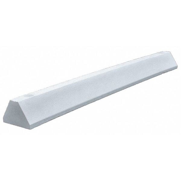 Plastics R Unique Parking Block, Stndr, 4 ft., White, Spikes - S4PBWTRUE-SPIKES