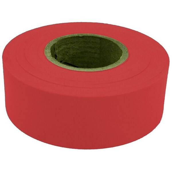 C.H. Hanson Flagging Tape, 300 ft L, 1316 in W, Red, Polyethylene - 17021