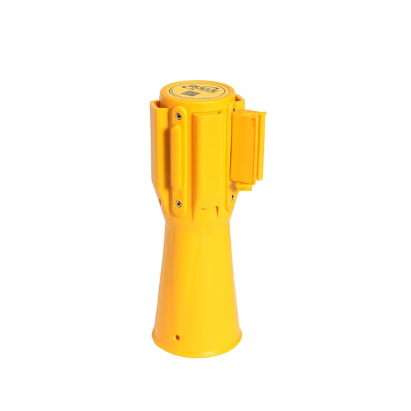 Queue Solutions ConePro 500, Yellow, 10' Red/White DANGER KEEP OUT Belt - CP500Y-RWD100