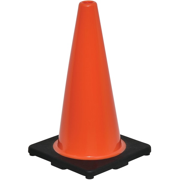 Global Industrial Traffic Cone, Pvc, 18 in Height, 3, Orange - RC450SP-A