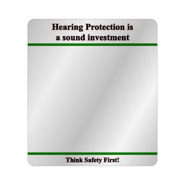 Se-Kure View 16'' X 19'' H ''Hearing Is A Sound Investment'' Mirror, Green - DM904G