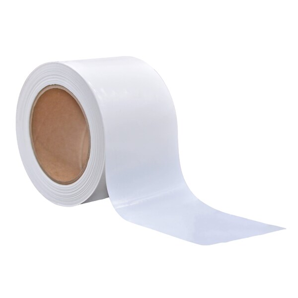Wod Tape Barricade Tape, White, 3 inch Wide x Polyethylene, 3 mil - WOD BRC-WNP-03000-36-200-WHI