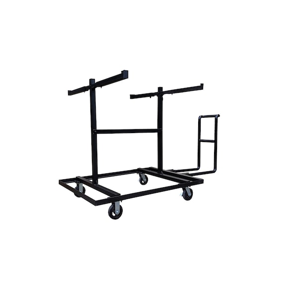 Angry Bull Barricades Barricade Cart, Black Powder Coated Steel, 55 in. Height, 78 in. Length, 200 lb., Black - AB-CART