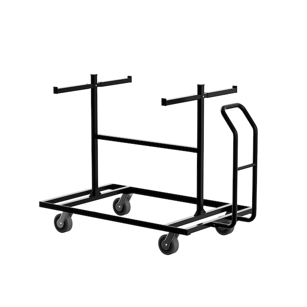 Angry Bull Barricades Barricade Cart, Black Powder Coated Steel, 55 in. Height, 78 in. Length, 200 lb., Black - AB-CART