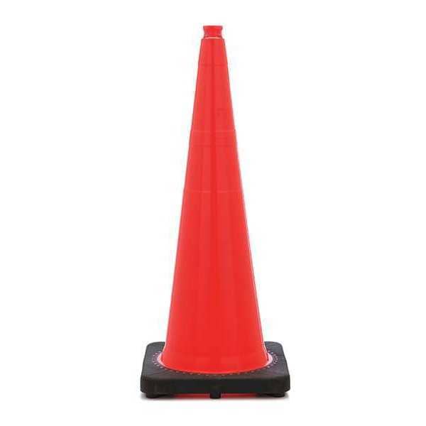 Zoro Select Traffic Cone, PVC, Non-Reflective, 36 in Height, 12 lb, Orange - RS90055CT