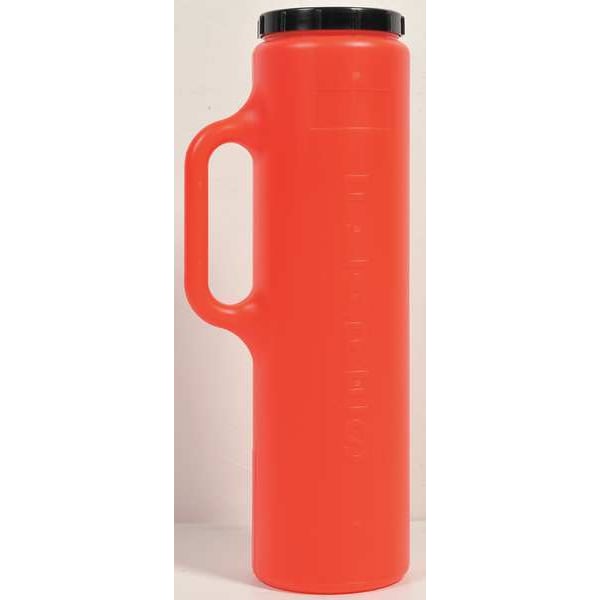 Zoro Select Nonspike Flare Case, Red, Polypropylene, 18 in Length, Screw-On Cap - 95-07-004