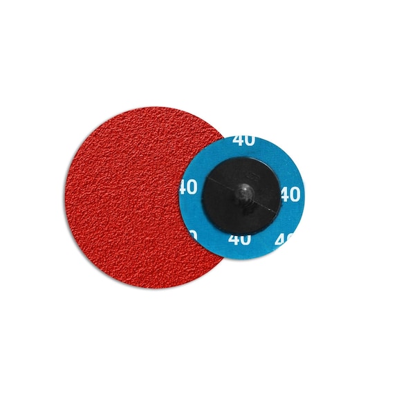 Continental Abrasives 3" 40 Grit Ceramic Cloth Reinforced Quick Change Style Disc - Q-C3040
