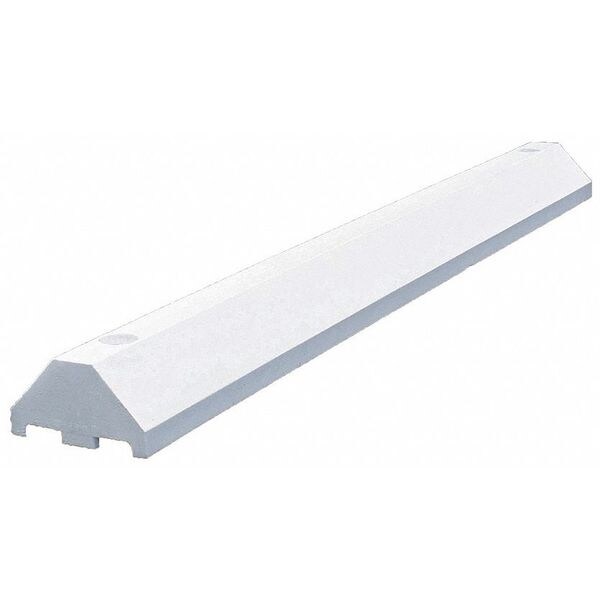 Plastics R Unique Parking Blocks, 3 in Height, 4 ft Length, Ultra White - ULTRA3648PBW-LAGS