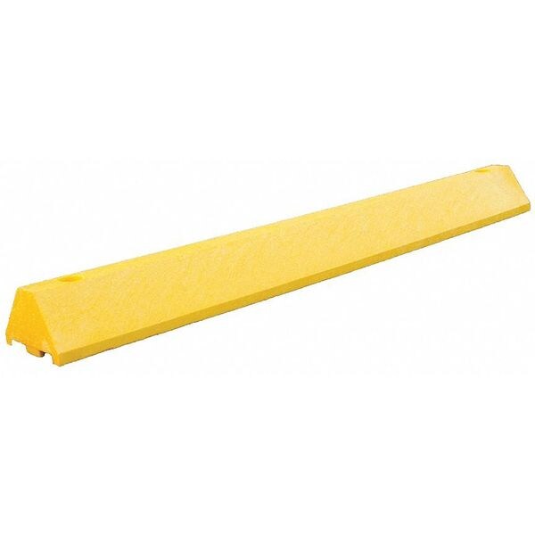 Plastics R Unique Parking Blocks, 4 in Height, 4 ft Length, Ultra Yellow - ULTRA4648PBY-LAGS