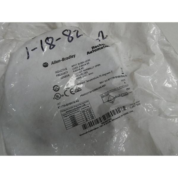 SENSOR DE PROXIMIDAD Allen Bradley 20-250V-AC 20-250V-DC - 871TM-BH8N18-A2