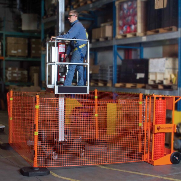 Ideal Warehouse Innovations Barricade System, 55in H x 25in W, Orange - 70-6030