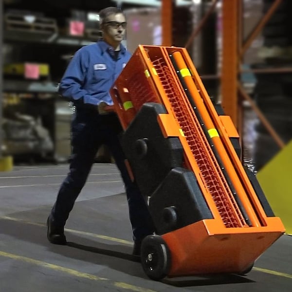 Ideal Warehouse Innovations Barricade System, 55in H x 25in W, Orange - 70-6030