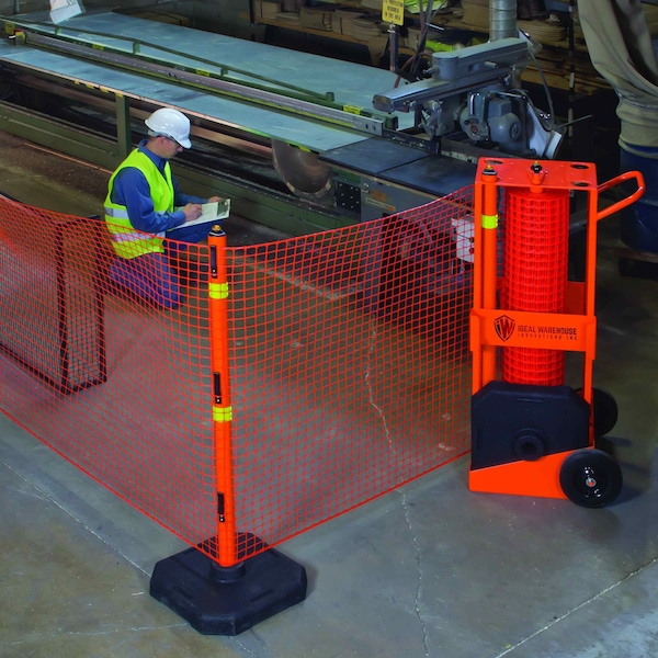 Ideal Warehouse Innovations Barricade System, 55in H x 25in W, Orange - 70-6030