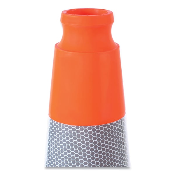 Tatco Traffic Cone, 10.75 x 10.75 x 28, Orange/Silver/Black - 35500