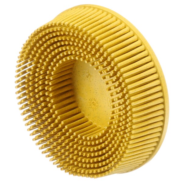 Scotch-Brite Roloc Bristle Disc 07527, 3 in x 5/8 Tapered MED, 4PK - 7527
