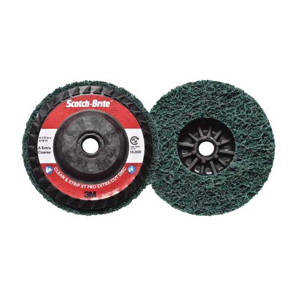 Scotch-Brite 4-1/2" dia. Green 100 grit Extra Coarse Aluminum Oxide Quick Change Disc - 7100175520