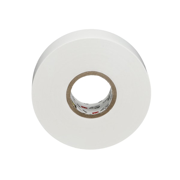3M Vinyl Electrical Tape, 35, Scotch, 3/4 in W x 66 ft L, 7 mil thick, White, 1 Pack - 10828